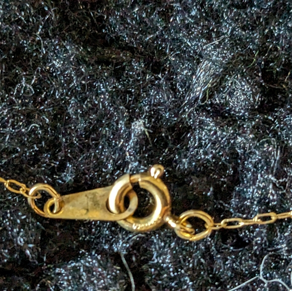 Vintage Ronte Of Beverly Hills Opal In Gold Pendant Necklace Dainty Small - Picture 7 of 7